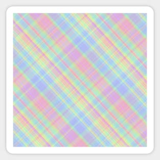 Plaid In Pastel Coloring Sticker